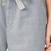 Combishort ceinturée bleu gris femme