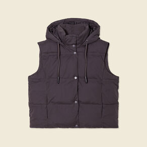 doudoune sans manches capuche gris fonce femme Doudoune sans manches capuche gris foncé femme