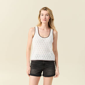 pull sans manches ecru femme Pull sans manches ecru femme