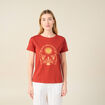 T-shirt éco-responsable rouge foncé femme