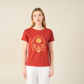 t shirt eco responsable rouge fonce femme T-shirt éco-responsable rouge foncé femme