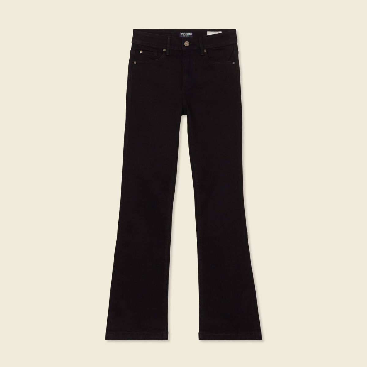 Jeans bootcut denim noir femme