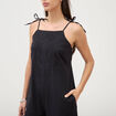 Combinaison salopette col carr&eacute; noir femme