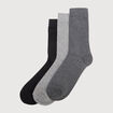 Lot de 5 paires chaussettes hautes gris fonc&eacute; homme