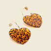Boucles d'oreilles marron clair femme