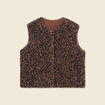 Gilet sans manches réversible camel femme
