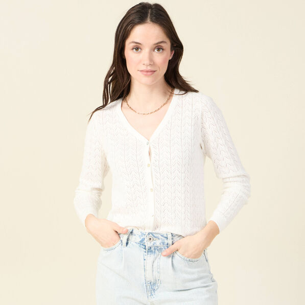 gilet eco responsable ecru femme Gilet éco-responsable ecru femme