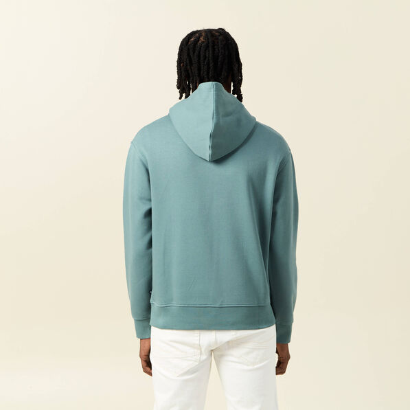 Sweat à capuche vert foncé homme