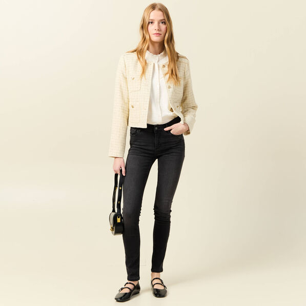 Jeans Marylin - skinny push up denim gris femme