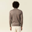 Pull 100% laine mérinos marron foncé homme