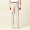 Pantalon chino longueur 32 avec ceinture beige homme
