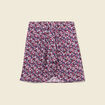 Jupe droite fluide noir femme