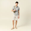 Chemise manches courtes vert kaki homme