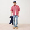 Chemise boyfriend en coton rouge homme