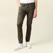 Jeans slim 5 poches vert kaki homme