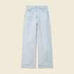 Jeans large taille haute denim snow bleu femme