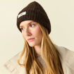 Bonnet marron fonc&eacute; femme