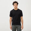 T-shirt en coton manches courtes noir homme
