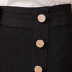 Jeans flare à pont denim noir femme