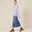 Chemise éco-responsable bleu ciel femme