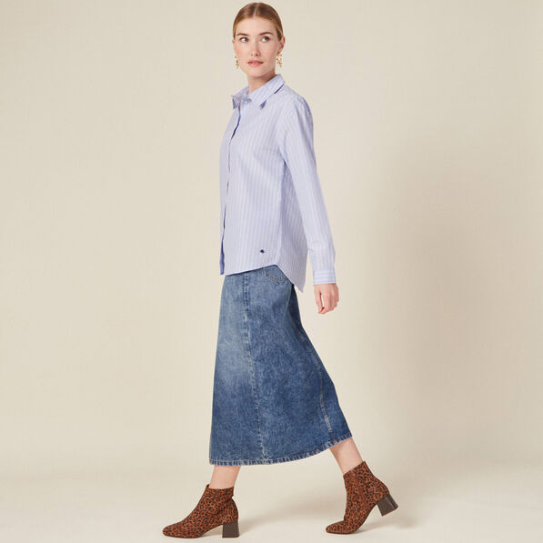 chemise eco responsable bleu ciel femme Chemise éco-responsable bleu ciel femme