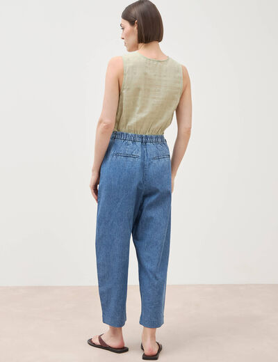 Jeans slouchy taille haute denim used femme