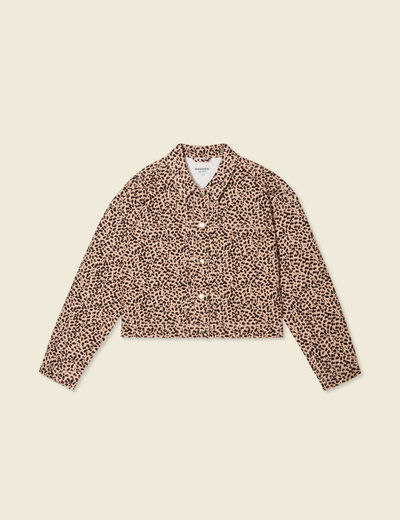 Blouson boutonné camel femme