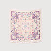 Foulard satin&eacute; rouge clair femme