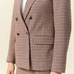 Veste blazer double boutonnage beige femme