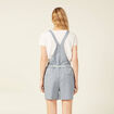 Combishort ceinturée bleu gris femme