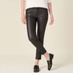 Pantalon skinny enduit push up denim noir enduit femme