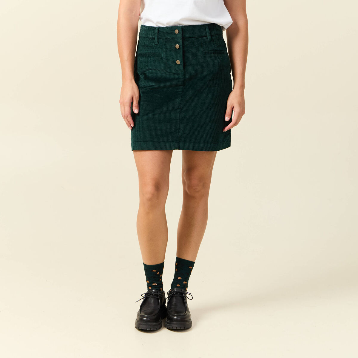 Jupe vert fonc&eacute; femme