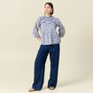 Blouse manches 3/4 blanc femme