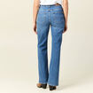 Jeans flare boutonn&eacute; denim brut femme