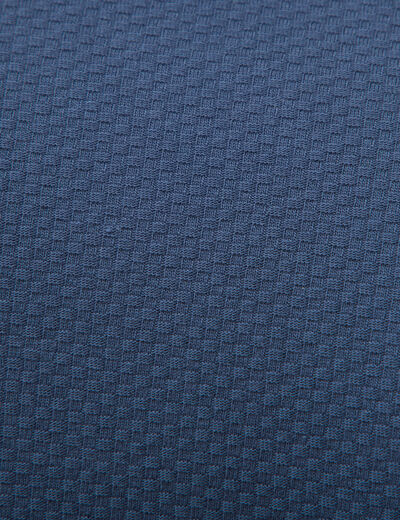 Polo manches coude bleu fonc&eacute; homme