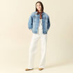 Gilet manches 3/4 blanc femme