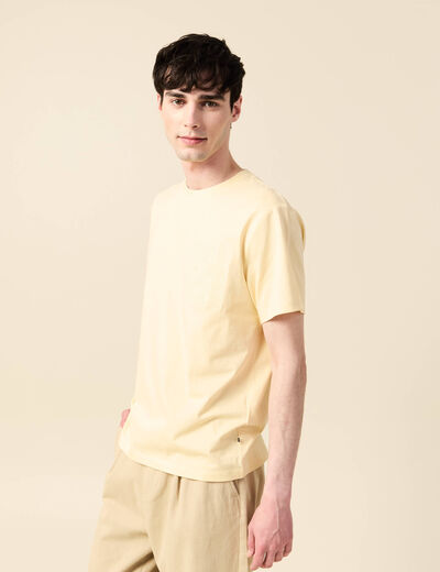 T-shirt manches courtes jaune homme