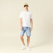 T-shirt en coton manches courtes ecru homme