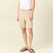 Bermuda droit à coulisse beige homme