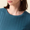 T-shirt manches courtes bleu gris femme