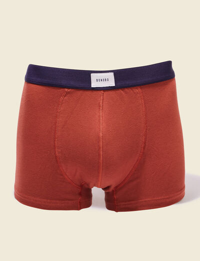 Lot 2 boxers marron cognac homme