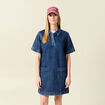 Robe jeans manches courtes denim stone femme