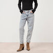 Jeans girlfriend 5 poches denim snow bleu femme