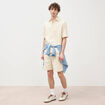 Chemise boyfriend manches courtes ecru homme