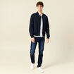 Blouson teddy éco-responsable bleu marine homme