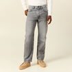 Jeans relax 5 poches denim gris homme