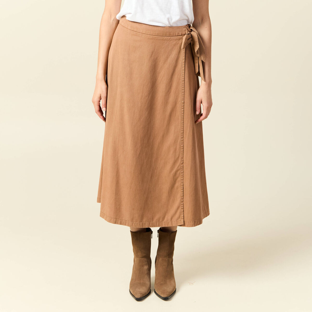 Jupe marron clair femme