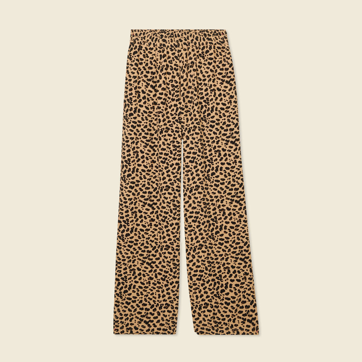 Pantalon large fuide camel femme