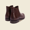 Bottines chelsea en cuir marron foncé homme
