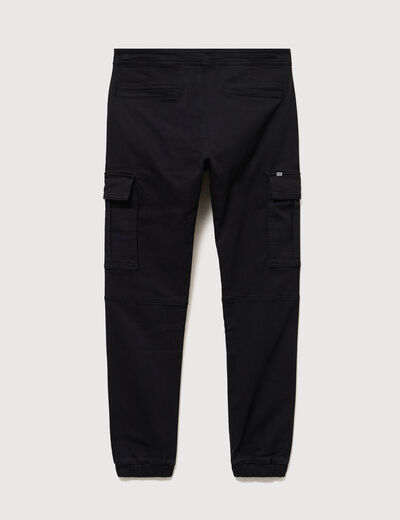 Pantalon battle bas resserr&eacute; noir homme